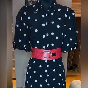 New with tag New York & Company Belted Polka dot Dress Firm Price